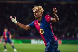 欧冠赛季十佳球：亚马尔双料最佳 劳塔罗进球球迷排第10专家排第2